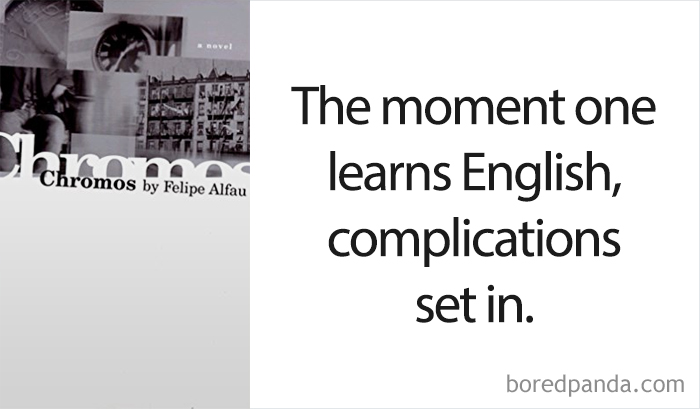 Chromos book cover and an opening line 