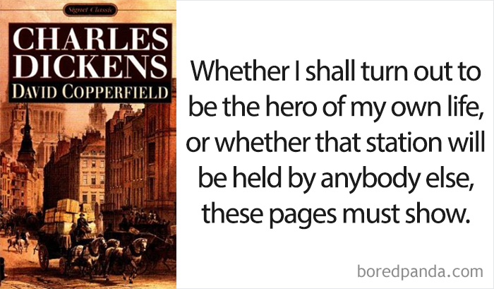 David Copperfield book cover and an opening line 