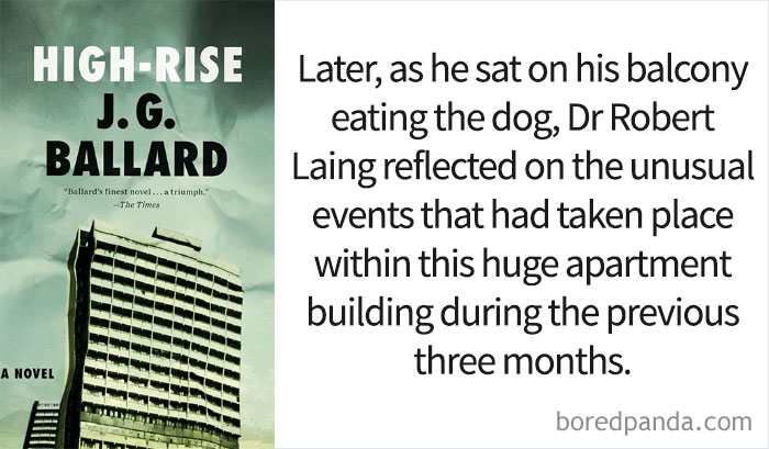 High-Rise book cover and an opening line 