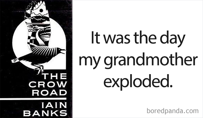 The Crow Road book cover and an opening line 