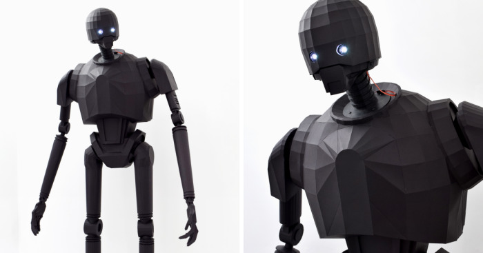 We Made A Moving, Life-Size Star Wars K-2so Robot From Paper