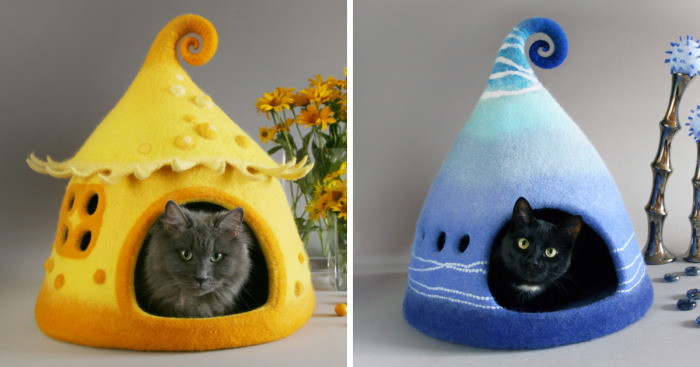 I Create Fairy Felt Houses For Cats