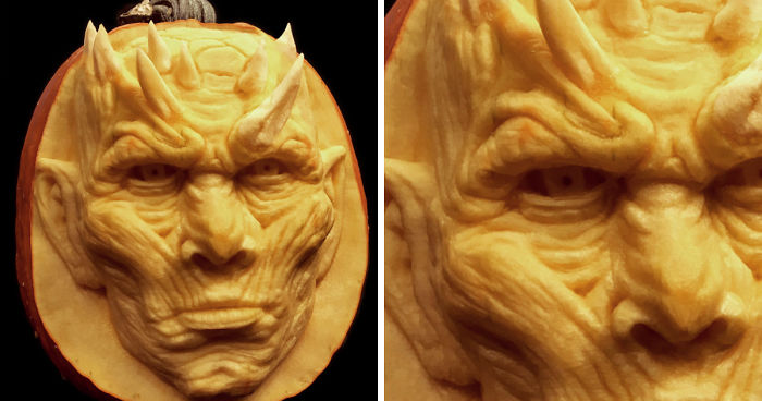 Artist Carves GOT Night King In Pumpkin
