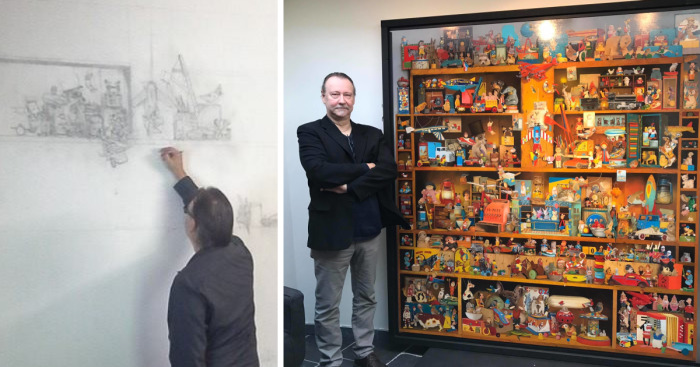 It Took My Dad 2.5 Years + Heart And Kidney Failure To Paint This, And You Have To See It In Full Size To Really Appreciate It