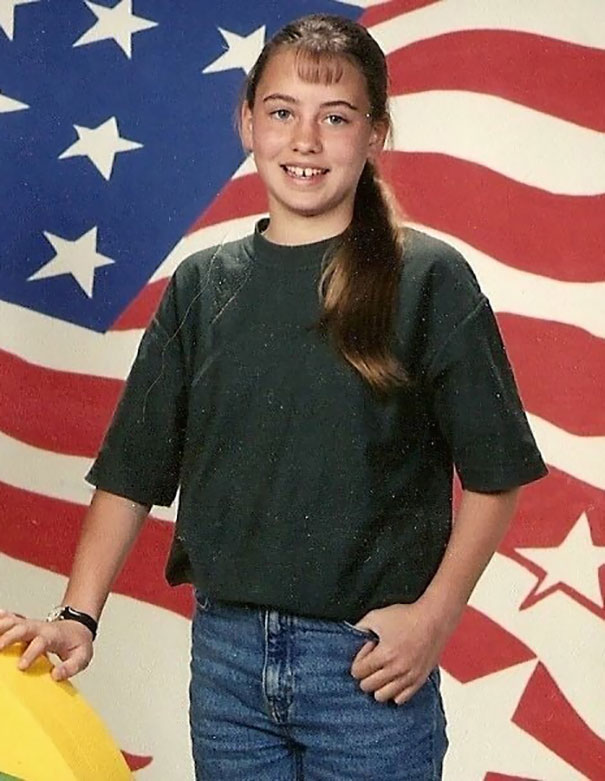 My Girlfriend's Yearbook Photo Circa 1996. She Was Really Excited About The Olympics