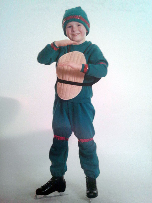 My Boyfriend In A Sequined Teenage Mutant Ninja Turtle Costume On Ice Skates