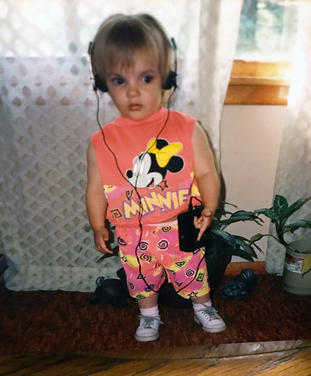 My Girlfriend Listening To Her Favorite Song, "When Doves Cry," On Her Walkman, Circa 1986