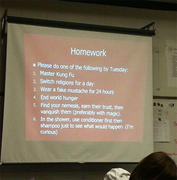 Funny presentation about homework