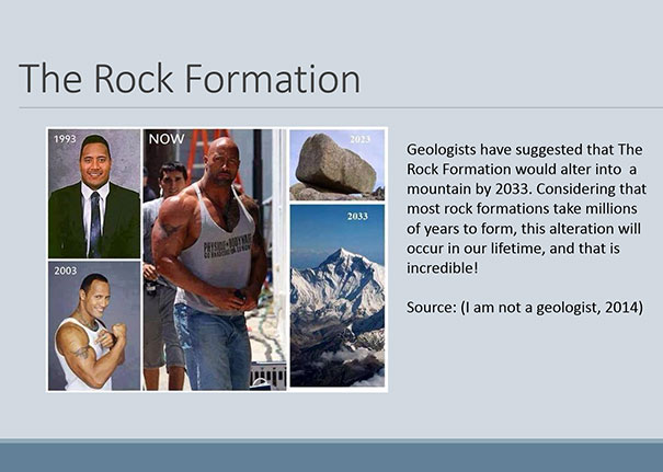 Funny presentation about the rock formation