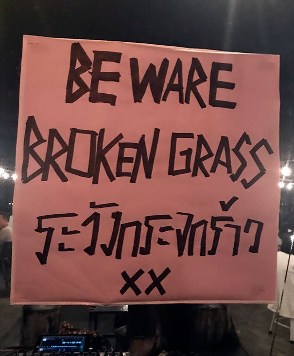 Wrong translated warning sign 