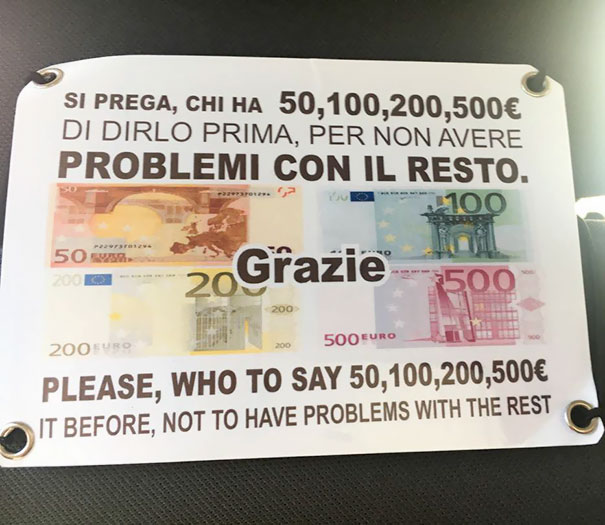 Wrong translated Italian sign 