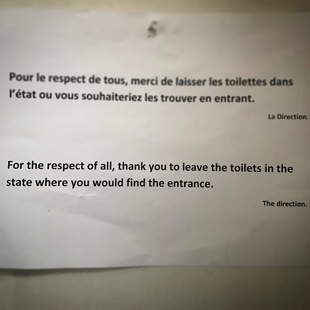 Wrong translated toilet sign 