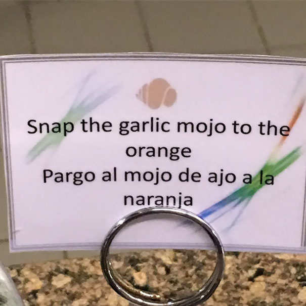 Wrong translated garlic tag 