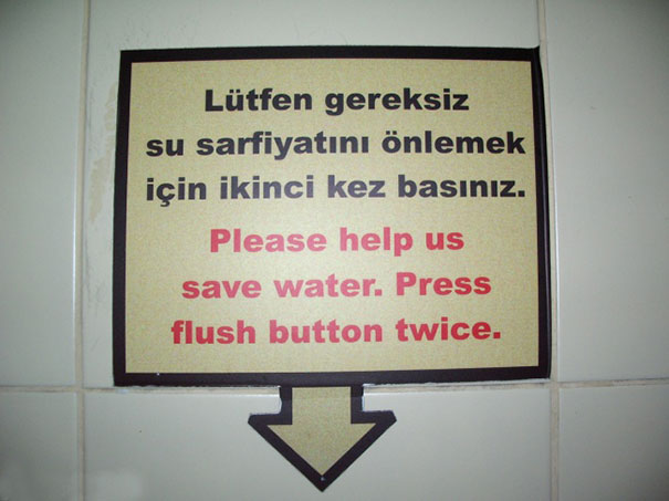 Wrong translated toilet sign 