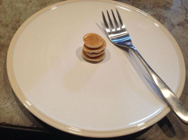 little pancakes on a plate 