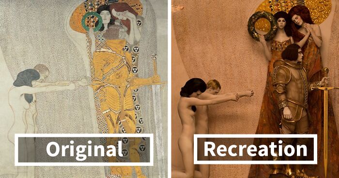 Gustav Klimt’s Paintings Get Recreated With Real-Life Models, And The Result Is Amazing