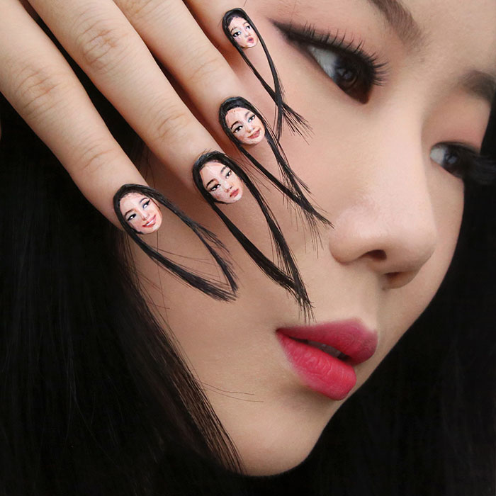 hair-selfie-nails-art-tiny-faces-designdain-2 hair-selfie-nails-art-tiny-faces-designdain-2