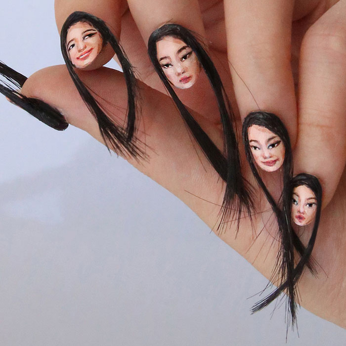 hair-selfie-nails-art-tiny-faces-designdain-3 hair-selfie-nails-art-tiny-faces-designdain-3