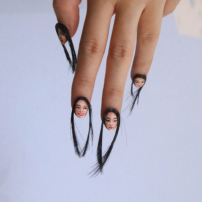 hair-selfie-nails-art-tiny-faces-designdain-4 hair-selfie-nails-art-tiny-faces-designdain-4