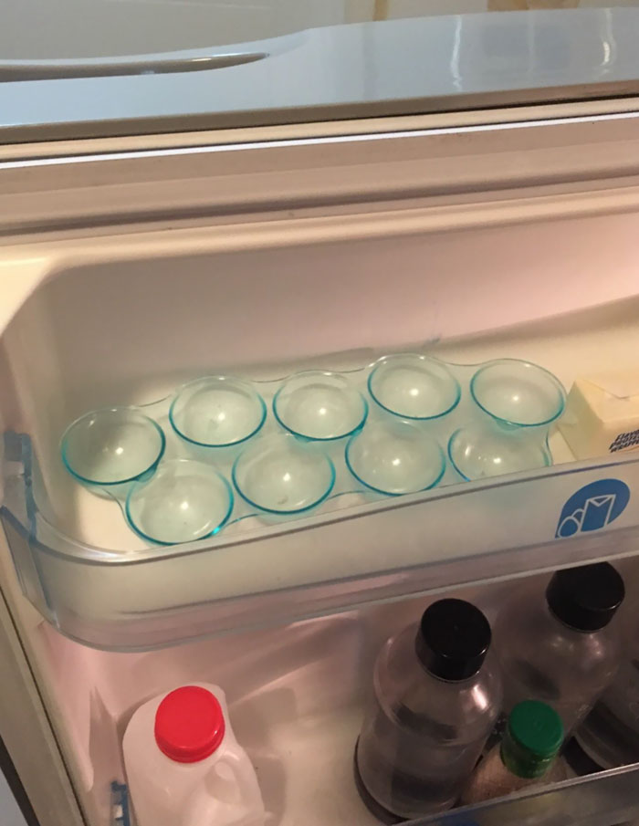 My Fridge Came With An Egg Tray For Nine Eggs