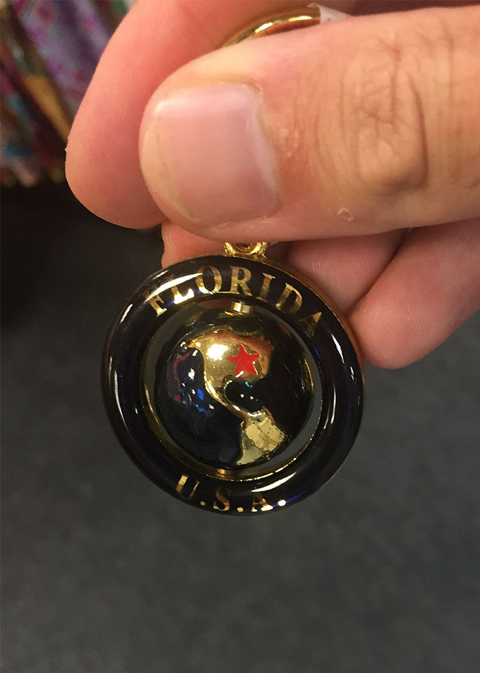 This Florida Globe Keychain That Doesn't Include Florida