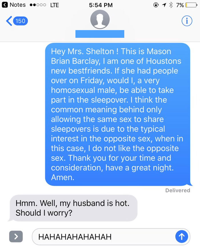Gay Teen Asks Friend's Mom If He Can Come To Girls-Only Sleepover And Her Response Wins The Internet
