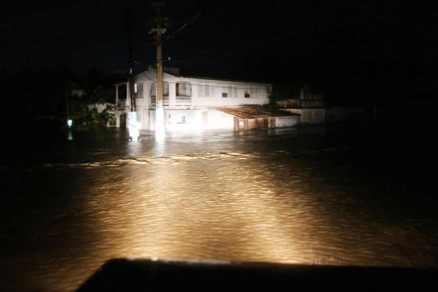 A Rescue Team From The Local Emergency Management Agency Inspects Flooded Areas After The Passing Of Hurricane Irma On Wednesday In Fajardo, Puerto Rico