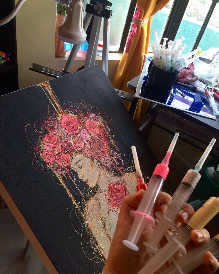 I'm A Nurse And I Use Syringes To Paint In My Free Time (Part 2)