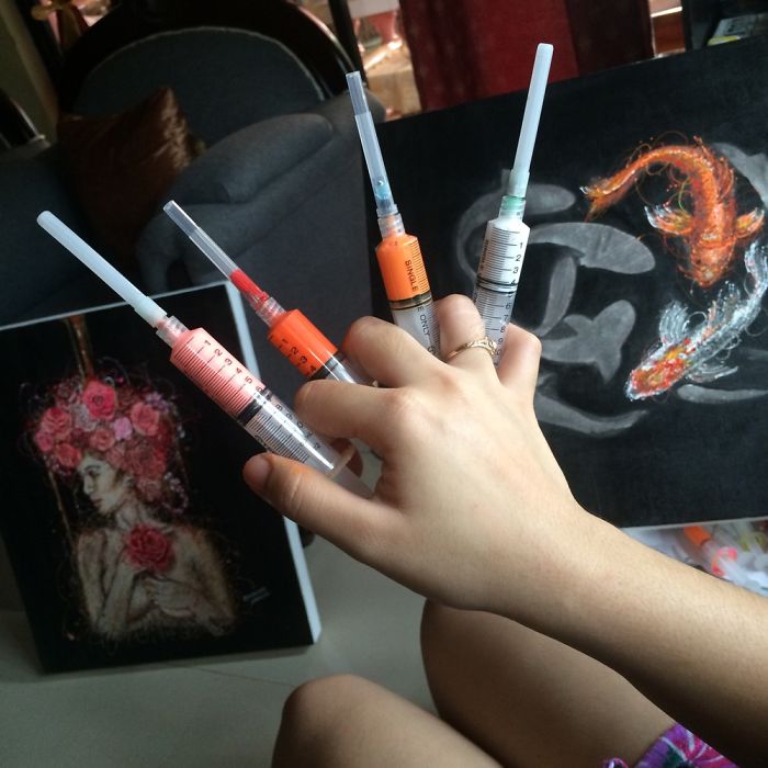 I'm A Nurse And I Use Syringes To Paint In My Free Time (Part 2)