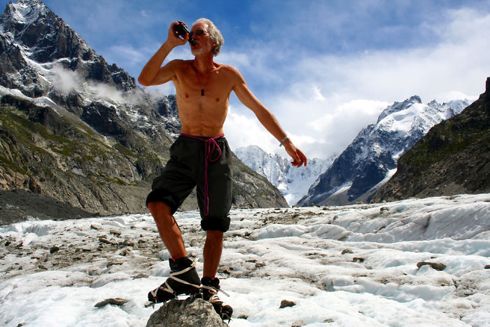 My Dad In 2014 On The Age Of 65 On His Trip To Mont Blanc.
