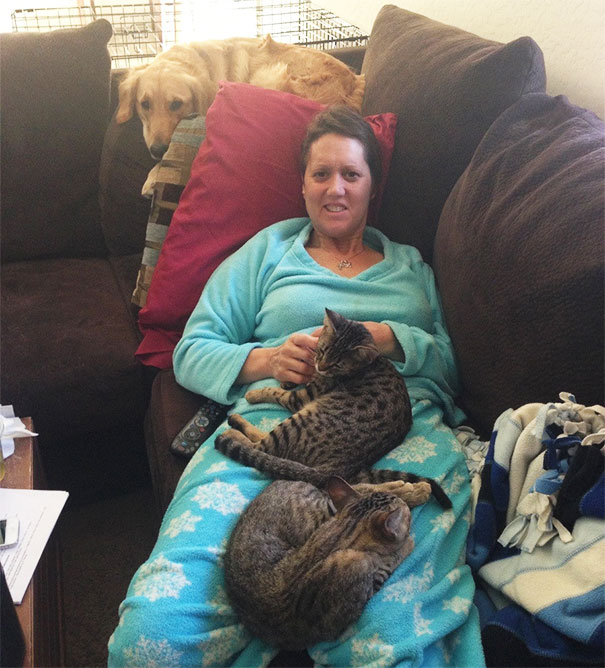 My Mom Has Brain Cancer. Somehow, I Think Our Pets Know When She's Having A Bad Day