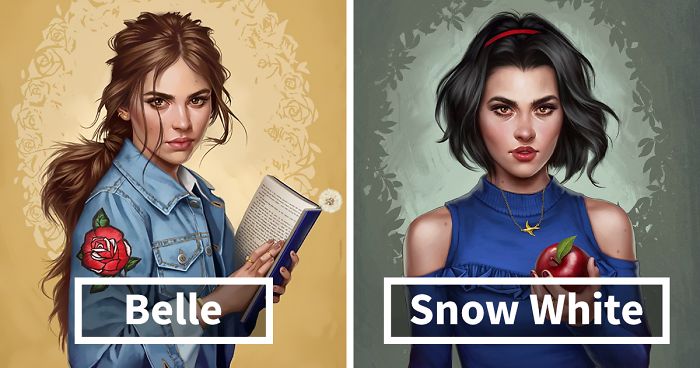 Illustrator Shows How Disney Princesses Would Look Like If They Lived In 2017, And The Result Is Awesome