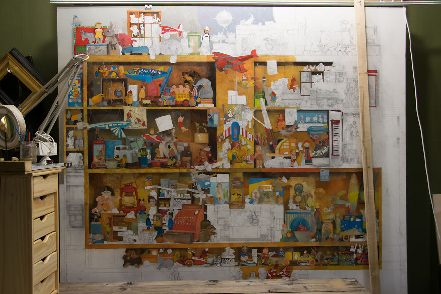 It Took My Dad 2.5 Years + Heart And Kidney Failure To Paint This, And You Have To See It In Full Size To Really Appreciate It It Took My Dad 2.5 Years + Heart And Kidney Failure To Paint This, And You Have To See It In Full Size To Really Appreciate It