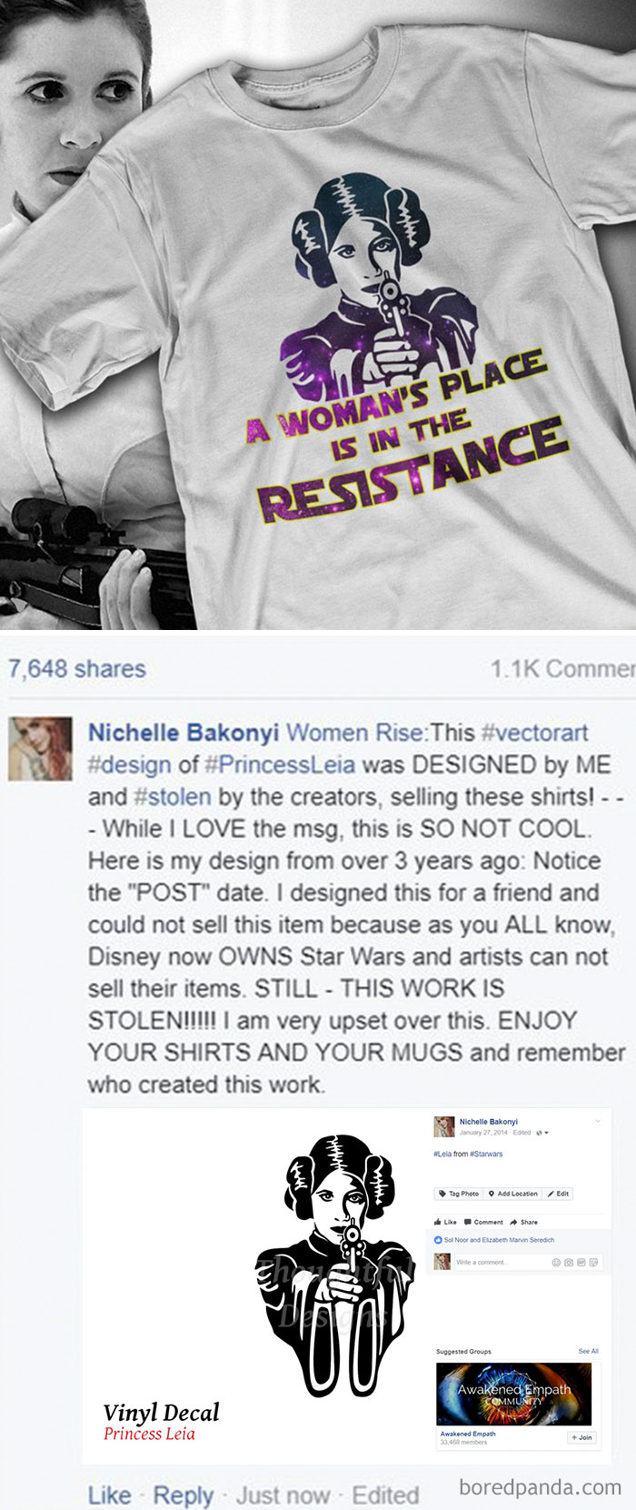 Women Rise Stole My Design Of Princess Leia