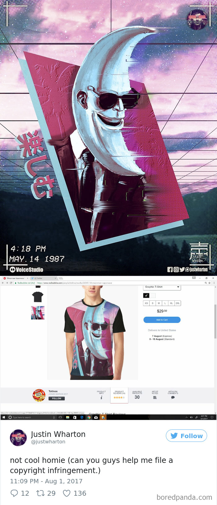 Artist's Design Used On A T-Shirt