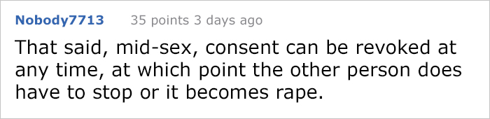 Girl Thinks If You Regret Having Sex It Means You've Been Raped, Gets A Perfect Lesson On Consent Girl Thinks If You Regret Having Sex It Means You've Been Raped, Gets A Perfect Lesson On Consent
