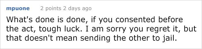 Girl Thinks If You Regret Having Sex It Means You've Been Raped, Gets A Perfect Lesson On Consent Girl Thinks If You Regret Having Sex It Means You've Been Raped, Gets A Perfect Lesson On Consent