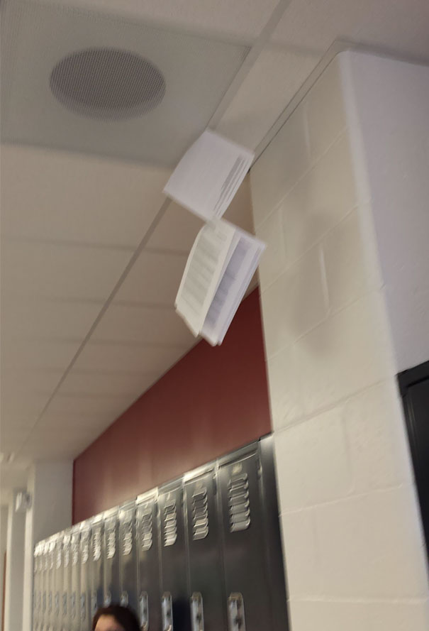 My Friend Threw His Homework In The Air