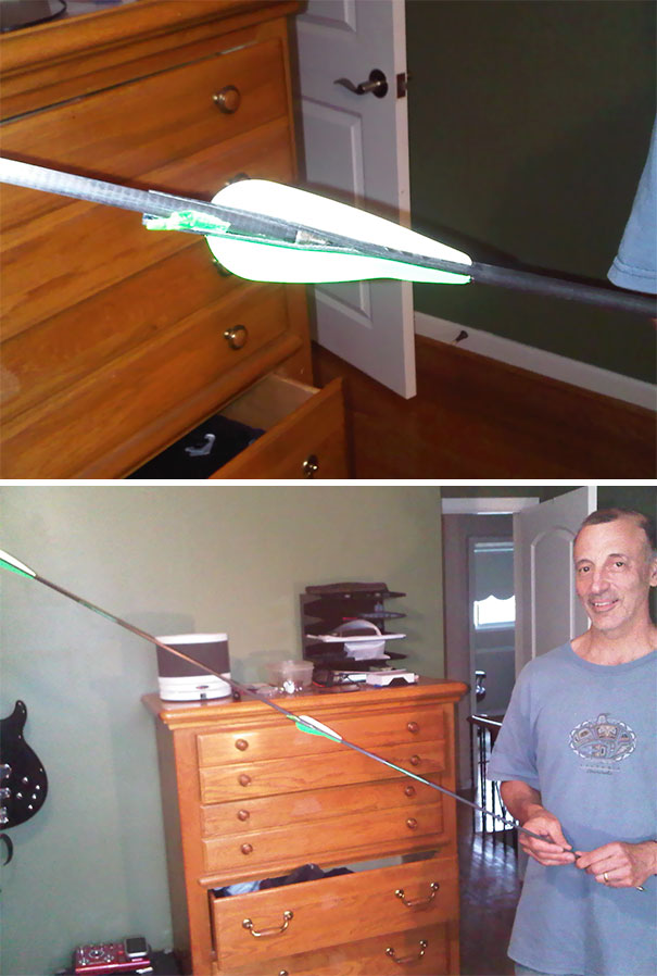 My Dad Started Learning Archery 2 Years Ago. He Comes Back From Lessons With This Once In A Lifetime Shot