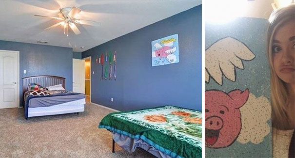 The House My Sister Is Looking At Buying Has A Picture I Painted When I Was In High School For A History Project On Their Wall