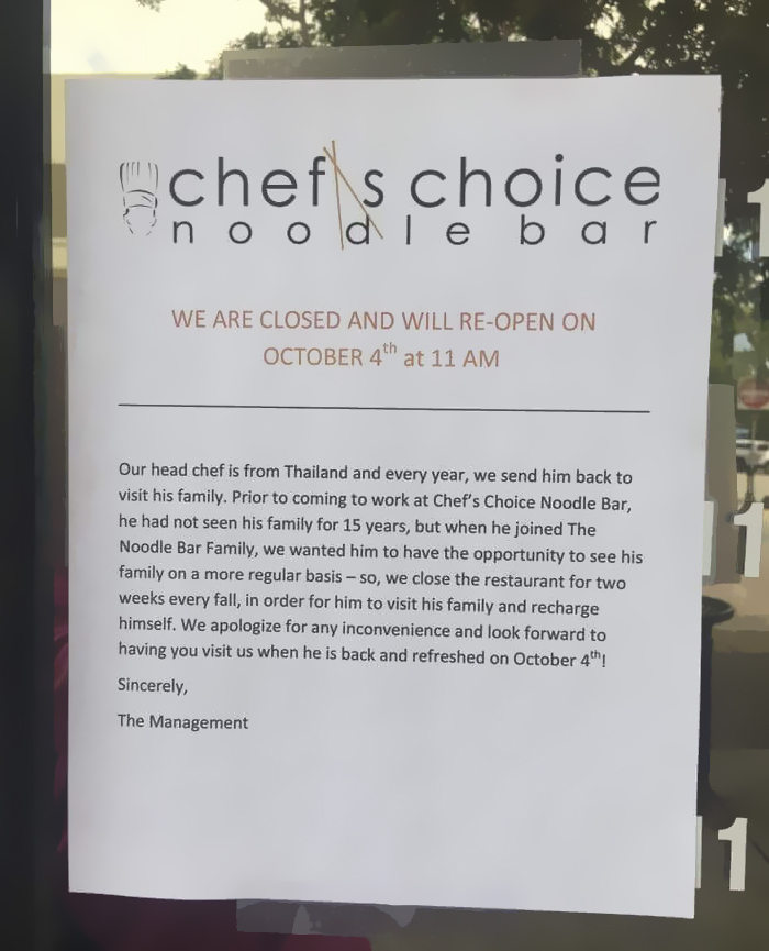Restaurant Posts A Sign Explaining Why They Had To Close, And Now Everyone Wants To Eat There Restaurant Posts A Sign Explaining Why They Had To Close, And Now Everyone Wants To Eat There