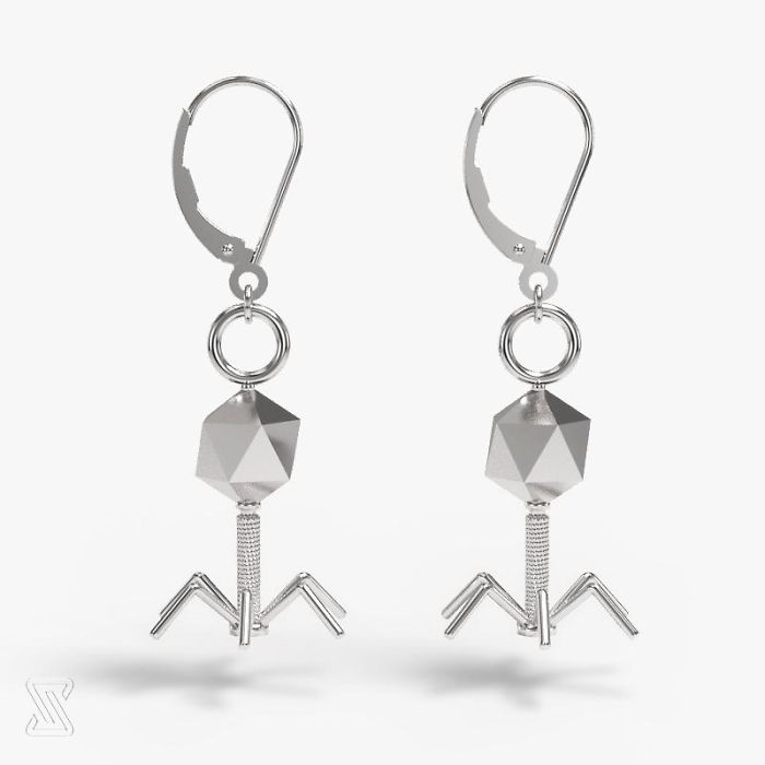 Bacteriophage Earrings