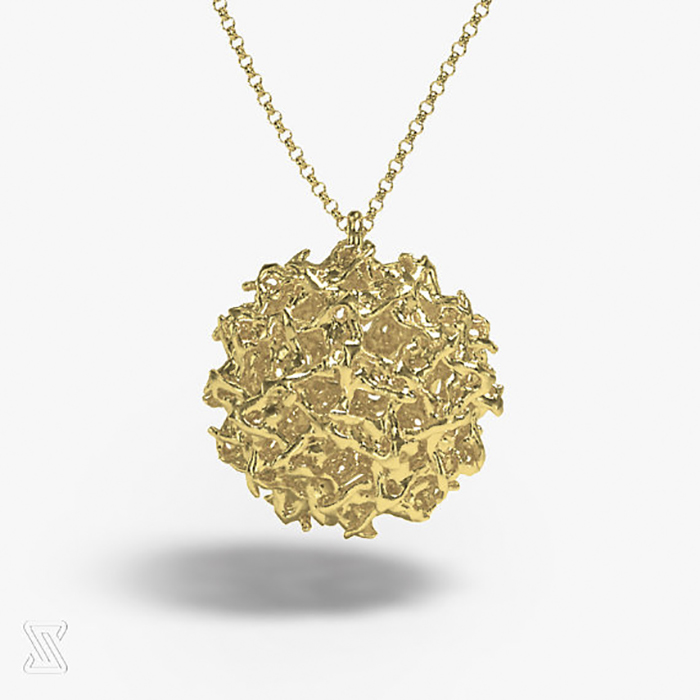 Brass West Nile Virus Necklace
