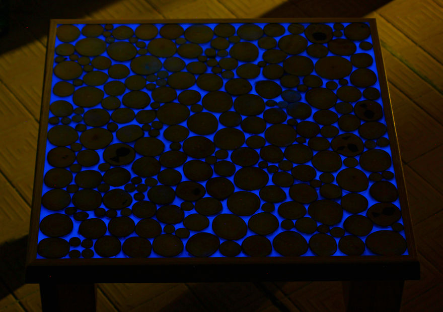 We Collected Bits Of Wood And Spent Months Making These Amazing Glowing Tables We Collected Bits Of Wood And Spent Months Making These Amazing Glowing Tables