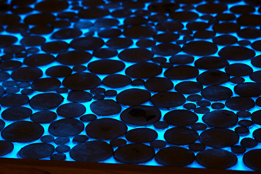 We Collected Bits Of Wood And Spent Months Making These Amazing Glowing Tables We Collected Bits Of Wood And Spent Months Making These Amazing Glowing Tables