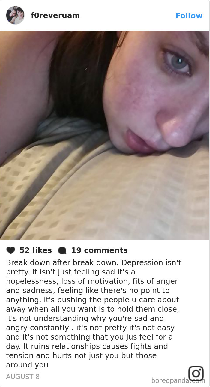 Person lying in bed, showing that depression symptoms have no face.