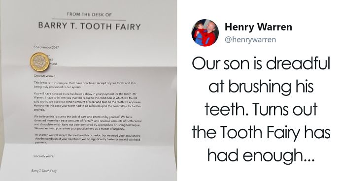 Parents Tired Of Their Son Not Brushing His Teeth Come Up With This Genius Letter From The Tooth Fairy