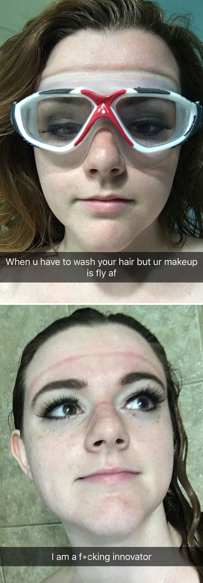 I Just Figured Out How To Protect My Make Up While Showering