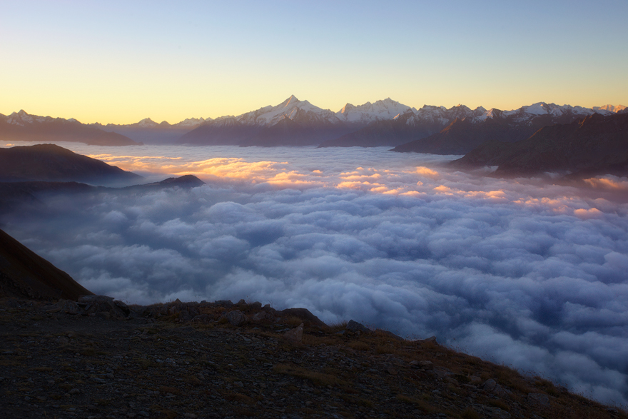 Overlooking An Ocean Of Clouds