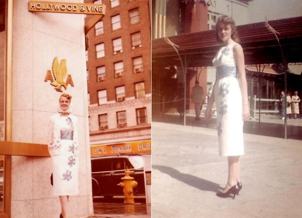 My Nana In Hollywood, Ca In 1959! (#1)hollywood & Vine/(#2)on Liz Taylor's Square